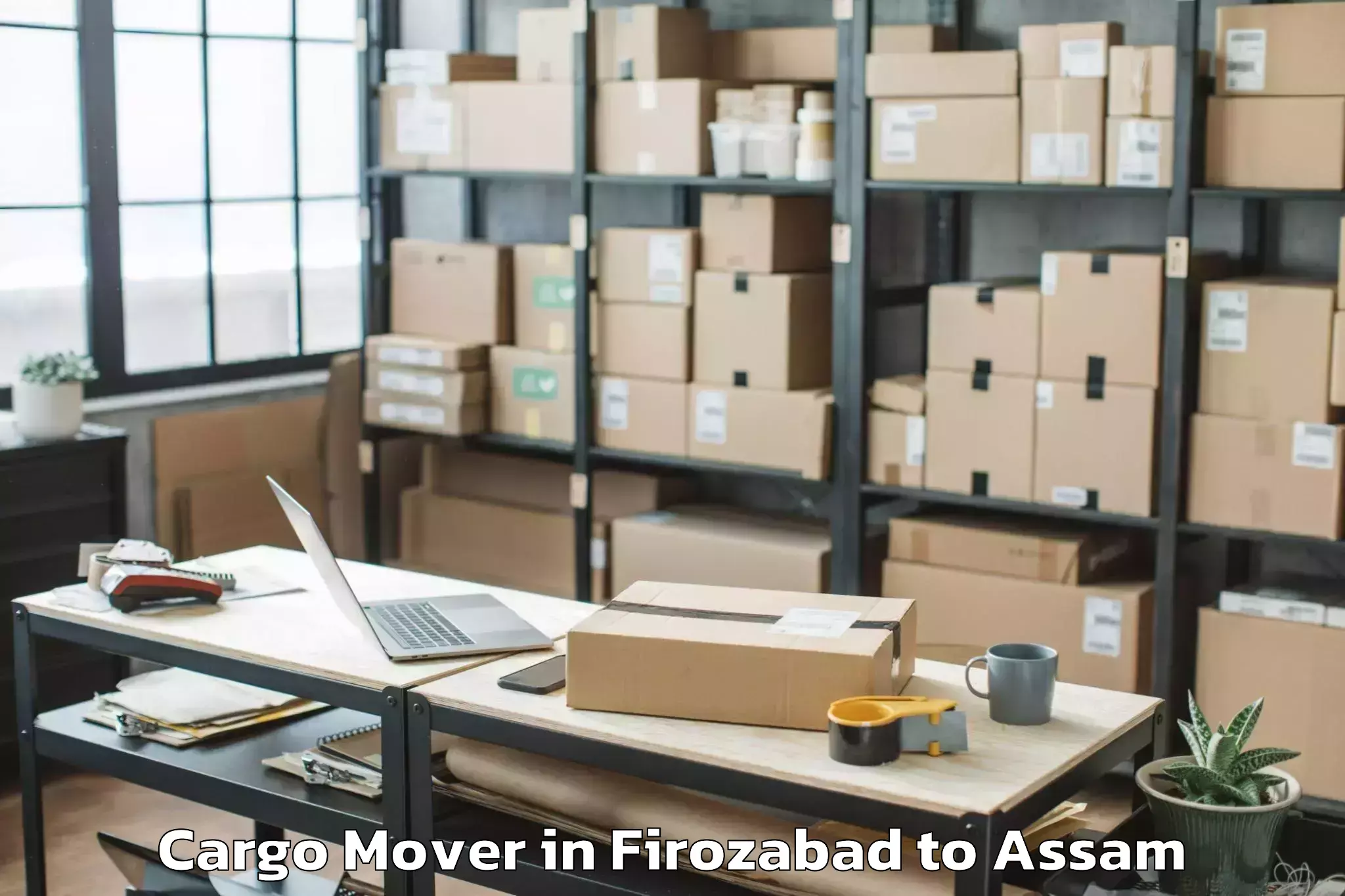 Top Firozabad to Laharighat Cargo Mover Available